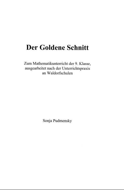 Der goldene Schnitt PDF